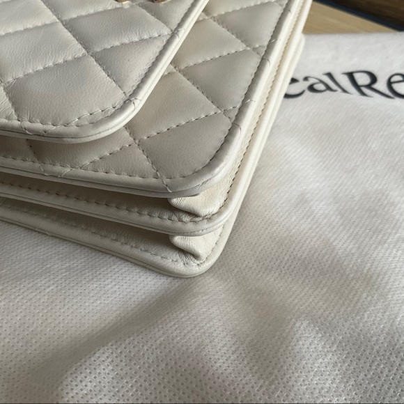 CHANEL Trendy CC Mini Wallet on Chain WOC White Cream Crossbody Bag - Picture 6 of 11